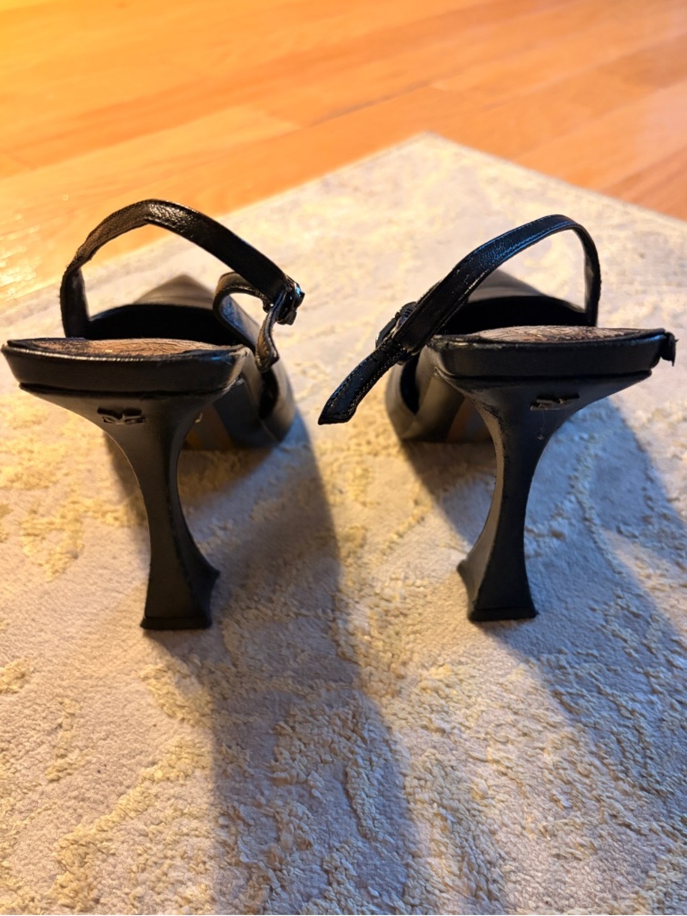 Sam Edelman Black Slongback Heels - Picture 2 of 6